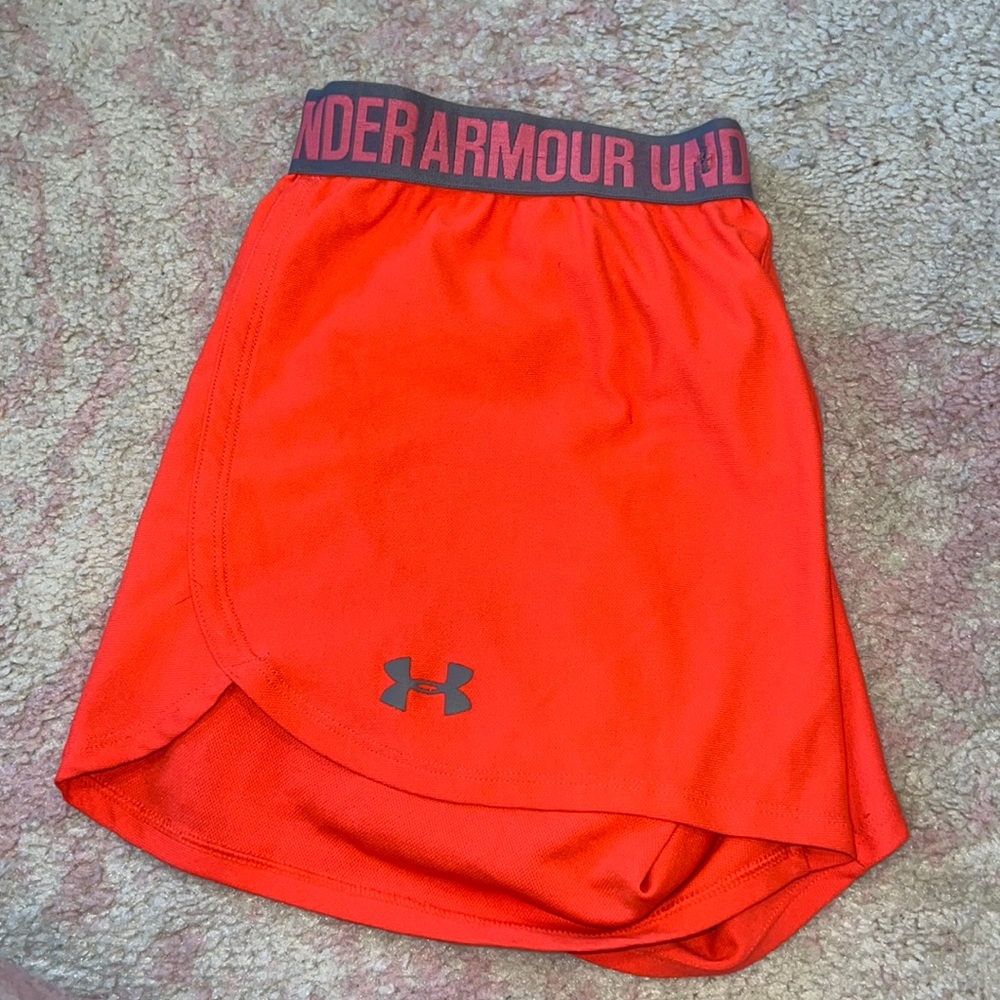 Womens Coral Under Armour Shorts